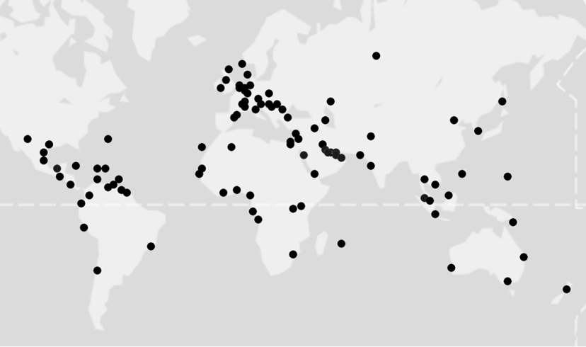 Map showing some Red Wing locations