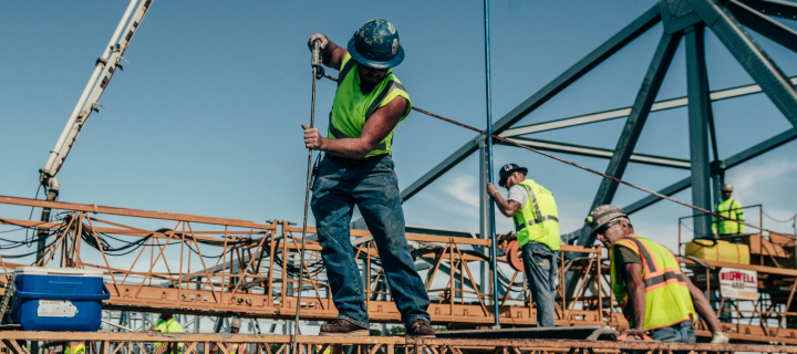 Employees on a job site